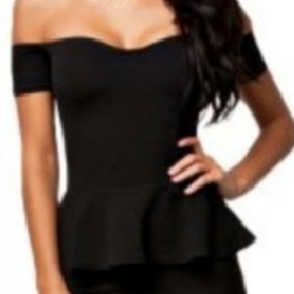 Peplum Maxi Dress With Drop shoulder - Picture 4 of 10